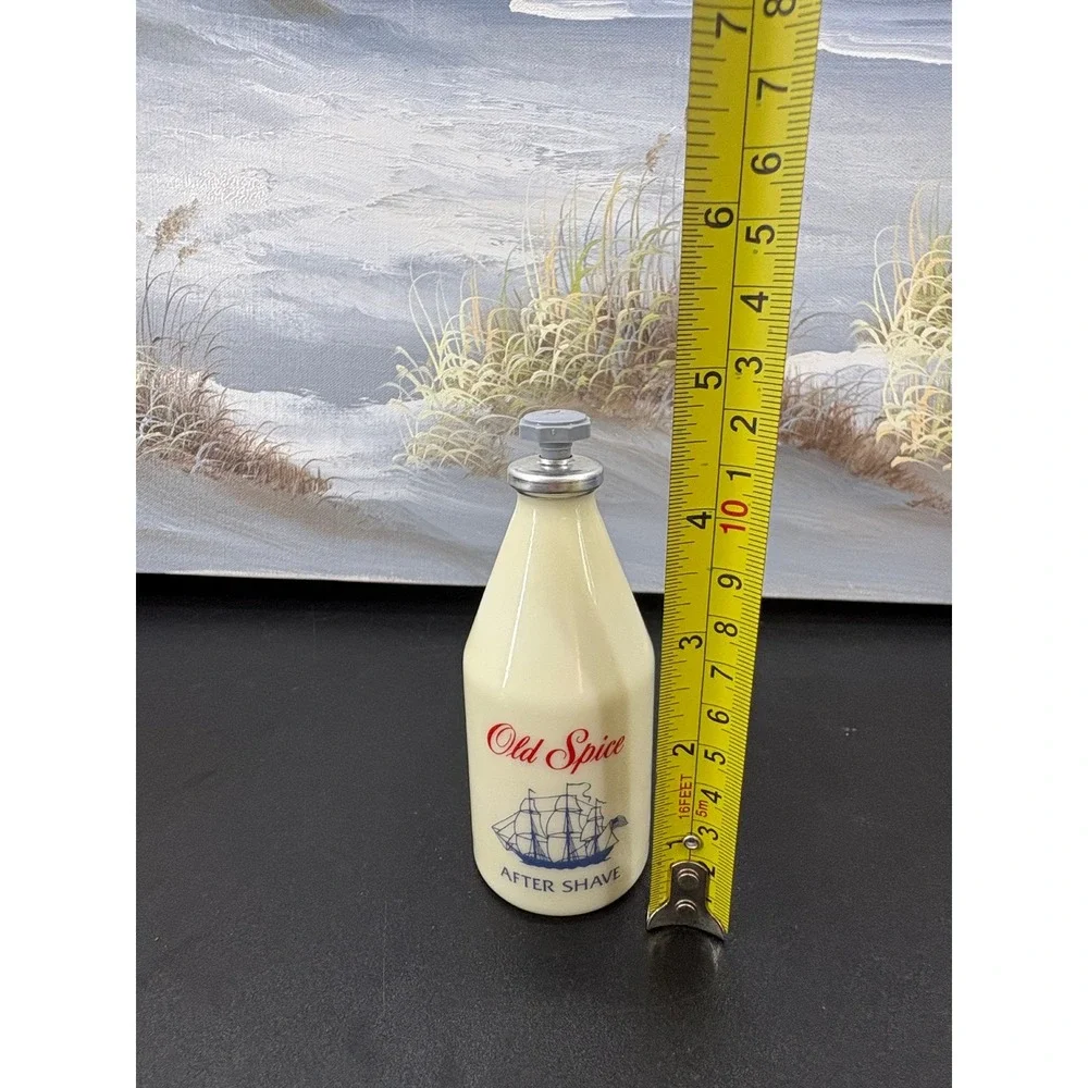 Vintage Old Spice After Shave Glass Bottle 2.5 oz Star Cap Full 2-1/2 fl oz